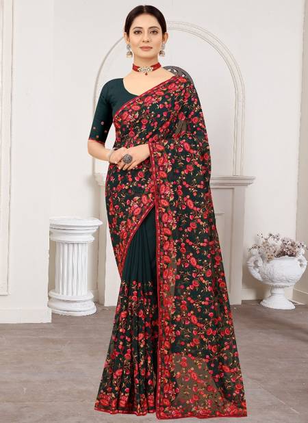 Morpeach Colour Party Wear Georgette Stylish Latest Heavy Designer Saree Collection 1207